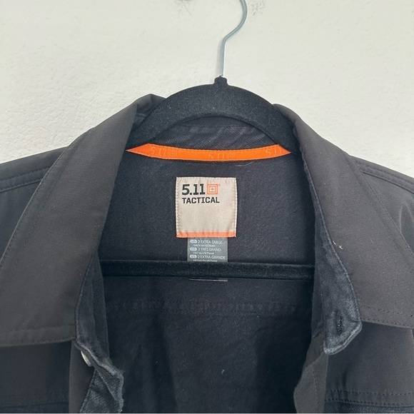 511 Tactical Ascension Long Sleeve Shirt Buttoned Solid Black Size XXL Men’s - Picture 9 of 11